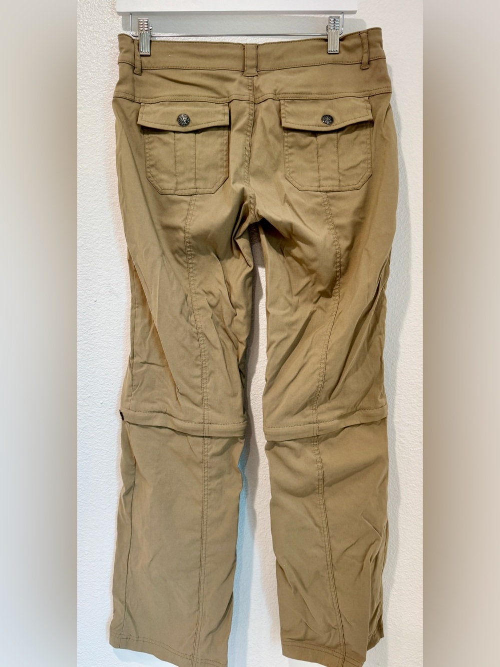 Prana Monarch Convertible Pants Khaki Tan Stretch Zion Zip Off Hiking Cargo 8 - Picture 5 of 10